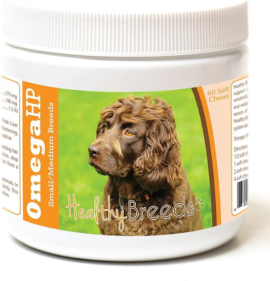 Healthy Breeds Boykin Spaniel Omega HP Fatty Acid Skin and Coat Support Soft Chews 60 Count