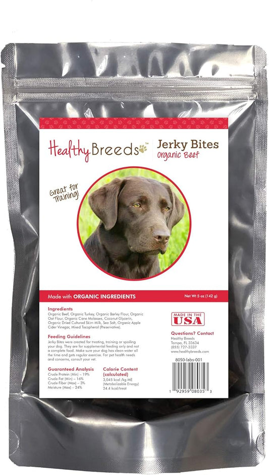 Healthy Breeds Labrador Retriever Jerky Bites Beef Recipe Dog Treats 5 oz