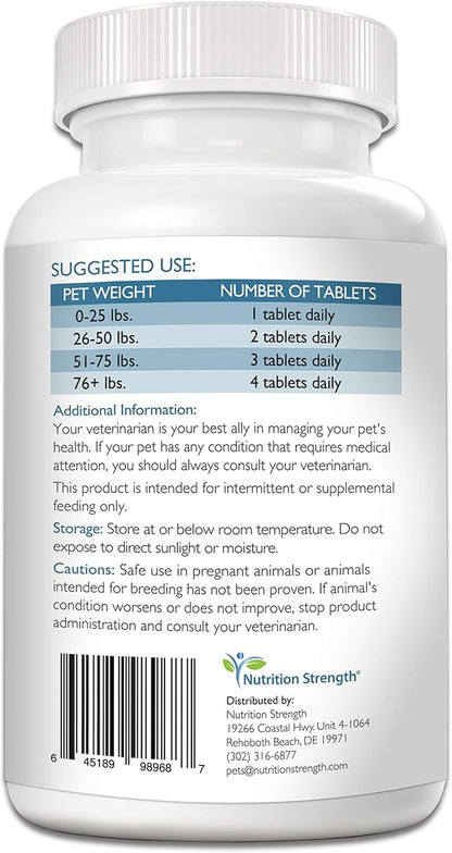 Vitamin C for Dogs to Support Cardiovascular Health, Help Strengthen The Immune System, Boost Free Radical Defenses and Sustain Collagen Synthesis, 120 Chewable Tablets