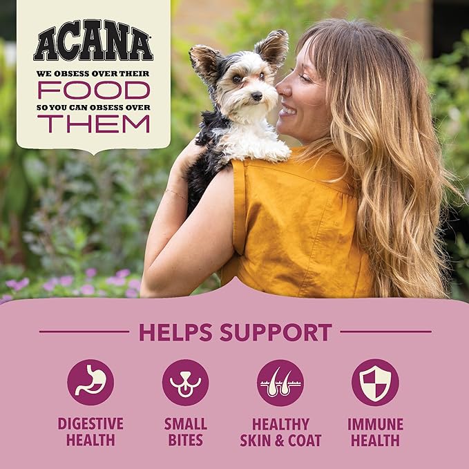 ACANA Wholesome Grains Dry Dog Food, Small Breed Recipe, Chicken and Turkey Dog Food, 11.5lb