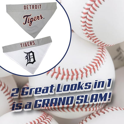 Pets First TIG-3217-S-M MLB Dog Bandana - Detroit Tigers Reversible Pet Bandana, Small/Medium, MLB Team Color