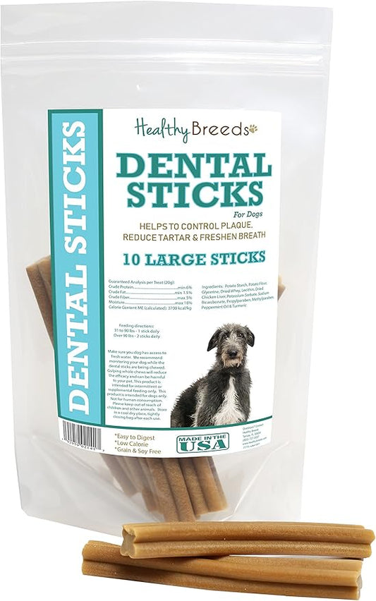 Healthy Breeds Scottish Deerhound Dental Sticks Large 10 Count