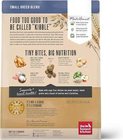 The Honest Kitchen Whole Food Clusters Small Breed Whole Grain Chicken Dry Dog Food, 4 lb Bag