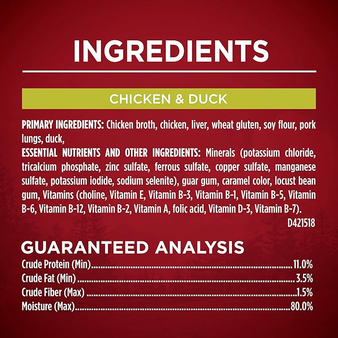Purina ONE True Instinct Tender Cuts in Gravy with Real Turkey and Venison, and with Real Chicken and Duck High Protein Wet Dog Food Variety Pack - 13 Ounce (Pack of 6)