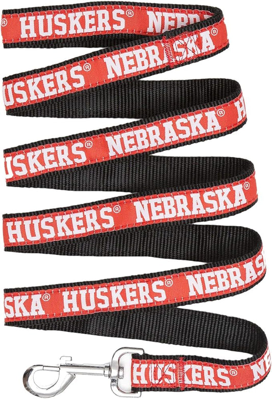 Pets First Collegiate Pet Accessories, Dog Leash, Nebraska Cornhuskers, Large