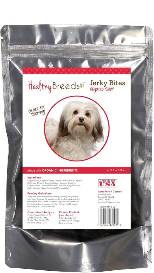 Healthy Breeds Havanese Jerky Bites Beef Recipe Dog Treats 5 oz