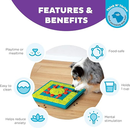 Outward Hound Nina Ottosson Multipuzzle Dog Puzzle Interactive Treat Puzzle Dog Enrichment Dog Toy, Level 4 Expert Dog Puzzle, Blue