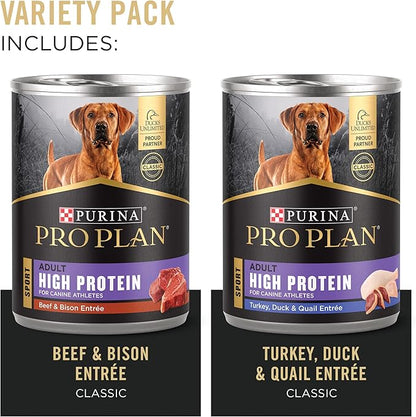 Purina Pro Plan Sport High Protein Wet Dog Food Variety Pack - (Pack of 12) 13 oz. Cans