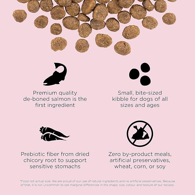GO! SOLUTIONS Sensitivities – Small Bites Salmon Recipe – Limited Ingredient Dog Food, 22 lb – Grain Free Dog Food for All Life Stages – Dog Food to Support Sensitive Stomachs