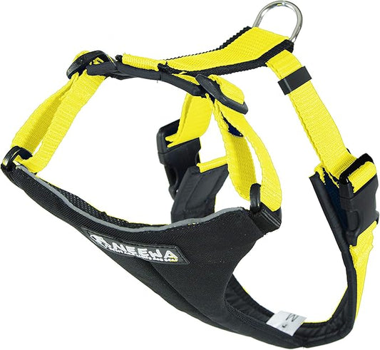 Neewa Dog Running Harness, Dog Hiking Harness (Medium, Yellow), Reflective Dog Harness, Dog Mushing Harness, Pitbull Harness, Husky Harness