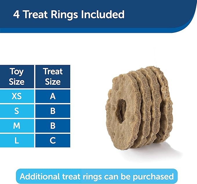 PetSafe Busy Buddy Nobbly Nubbly Treat Holding Dog Toy – Strong Chewers – Challenging - Treat Rings Included - Large