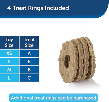 PetSafe Busy Buddy Nobbly Nubbly Treat Holding Dog Toy – Strong Chewers – Challenging - Treat Rings Included - Large