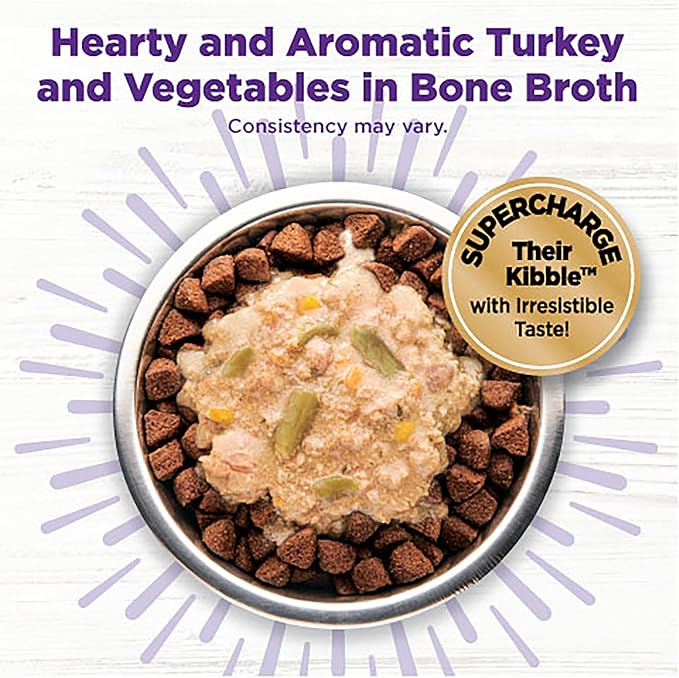 Wellness Bowl Boosters Hearty Toppers, Turkey & Sweet Potatoes Recipe in Savory Bone Broth Dog Food Toppers, 5.5 Ounce Pouch (Pack of 12)