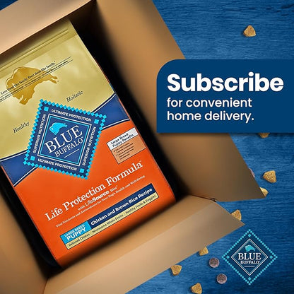 Blue Buffalo Life Protection Formula Large Breed Puppy Dry Dog Food with DHA, Vital Nutrients & Antioxidants, Made with Natural Ingredients, Chicken & Brown Rice Recipe, 15-lb. Bag