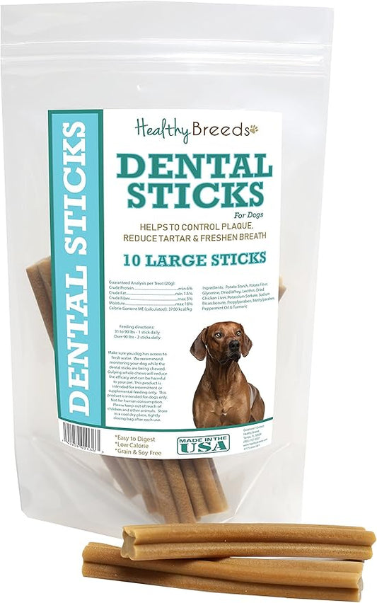 Healthy Breeds Rhodesian Ridgeback Dental Sticks Large 10 Count