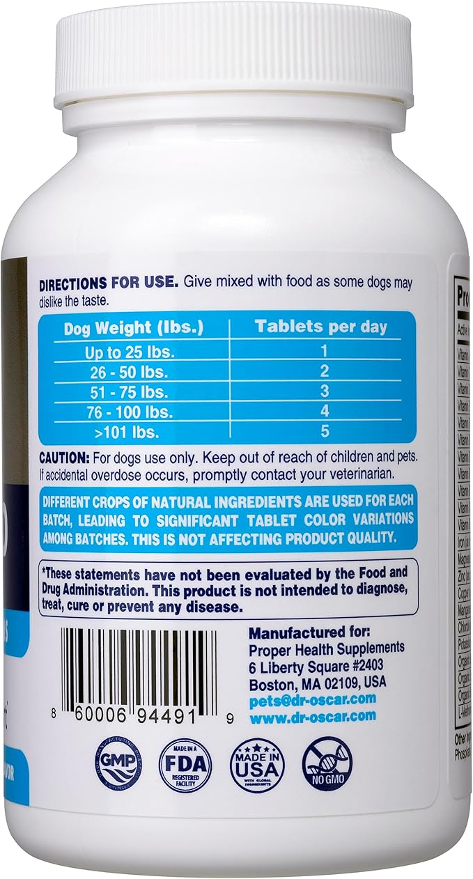3in1 Blood Aid, Immunity & Energy for Dogs, Iron Supplement for Dogs, Helps Maintain Blood Health, Normal Red Blood Cells Levels & Normal Clothing Function, Iron for Dogs, Dog Iron Supplement