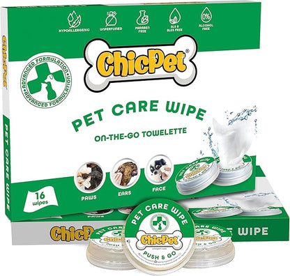 Paw Cleaners for Dogs, Push and User-Ready On-The-Go Pet Wipes, Unscented Dog Wipes, Hypoallergenic Grooming Wipes Cleaning for Easy Use for Paws, Body and Butt