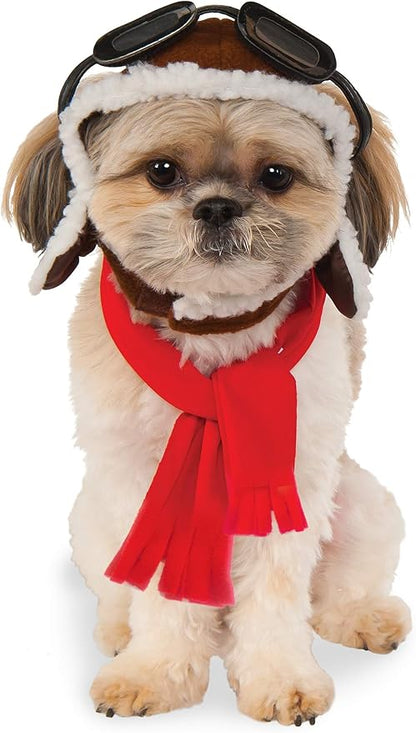 Pet Aviator Hat and Scarf Set, Medium/Large