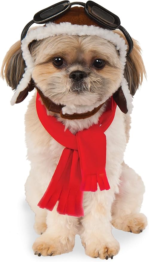 Pet Aviator Hat and Scarf Set, Medium/Large