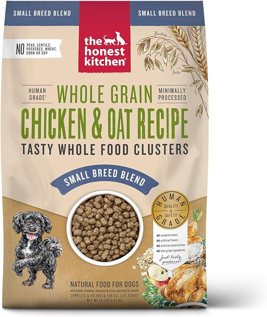 The Honest Kitchen Whole Food Clusters Small Breed Whole Grain Chicken Dry Dog Food, 10 lb Bag