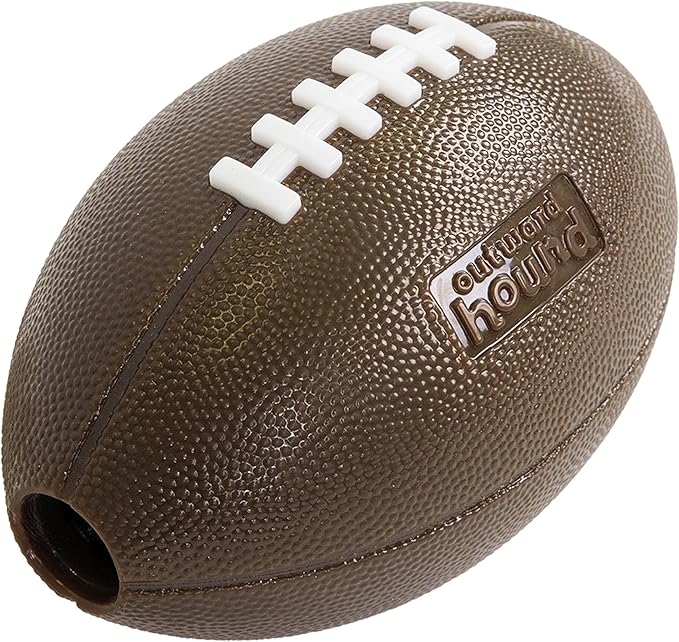 Outward Hound Sport Ballz Football Treat-Dispensing Fetch Ball Dog Toy