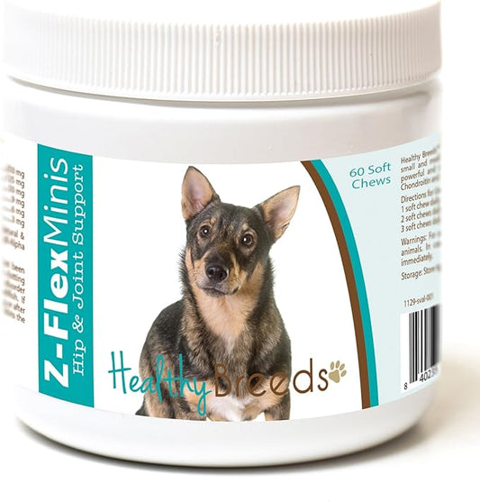 Healthy Breeds Swedish Vallhund Z-Flex Minis Hip and Joint Support Soft Chews 60 Count