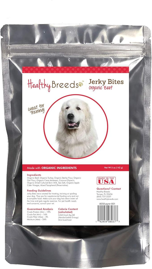 Healthy Breeds Great Pyrenees Jerky Bites Beef Recipe Dog Treats 5 oz