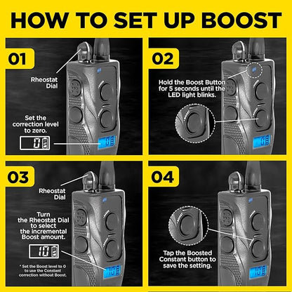 Dogtra 1900s Black Edition with Boost & Lock - Bark Collar for Large Dog, 1-Mile Range Dog Training Collar with Remote, IPX9K-Rated Waterproof Dog Shock Collar, Rechargeable with Static and Vibration