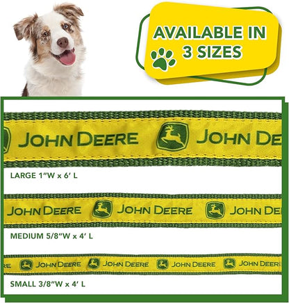 John Deere Pet Leash. Licensed Dog Leash, Small Leash for Dogs & Cats. A Shiny & Colorful Dog & Cat Leash Licensed by John Deere for All The Farmers, Contractors & Fans of John Deere Tools