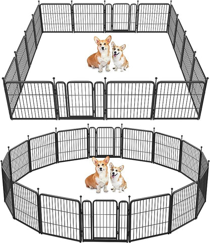 FXW Rollick Dog Playpen for Yard, RV Camping│Patented, 24 inch 16 Panels