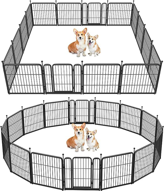 FXW Rollick Dog Playpen for Yard, RV Camping│Patented, 24 inch 16 Panels