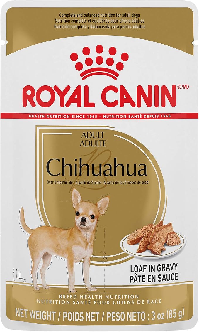 Royal Canin Breed Health Nutrition Chihuahua Adult Loaf in Gravy Wet Dog Food, 3 oz pouch (12-count)
