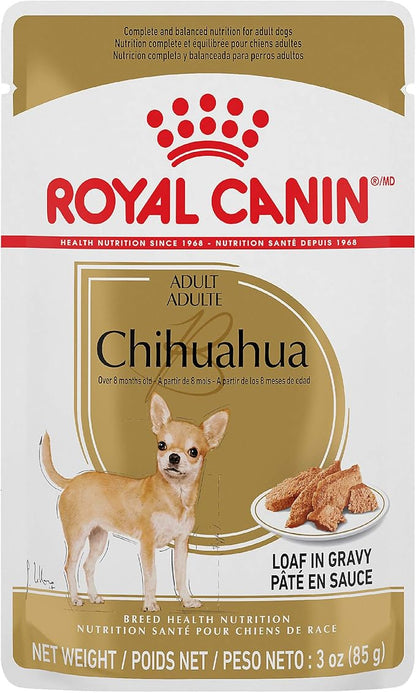 Royal Canin Breed Health Nutrition Chihuahua Adult Loaf in Gravy Wet Dog Food, 3 oz pouch (12-count)