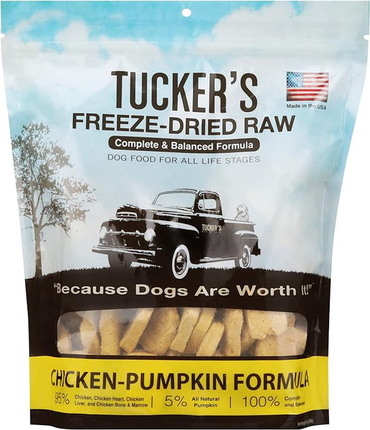 Tucker's Raw Frozen Freeze Dried Raw Dog Food, Chicken & Pumpkin Formula 14oz