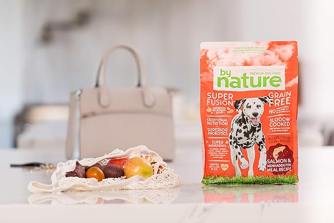 Grain Free Dog Food Made in USA [Grain Free Dry Dog Food with Superfood Ingredients for Food Sensitivities and Immune Health], Salmon & Menhaden Fish Meal Recipe, 24 lb. Bag
