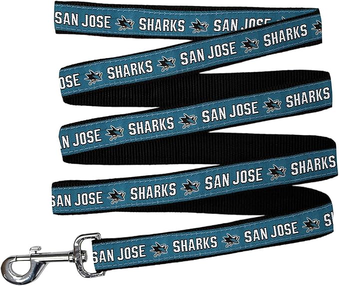 Pets First NHL SAN Jose Sharks Leash for Dogs & Cats, Large. - Walk Cute & Stylish! The Ultimate Hockey Fan Leash!, 6 ft Long x 1 in Width, SJS-3031-LG