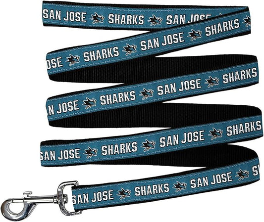 Pets First NHL SAN Jose Sharks Leash for Dogs & Cats, Large. - Walk Cute & Stylish! The Ultimate Hockey Fan Leash!, 6 ft Long x 1 in Width, SJS-3031-LG