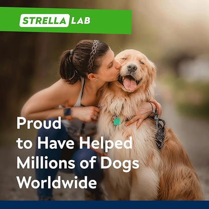STRELLALAB No Poo Treats for Dogs - Coprophagia Stool Eating Deterrent - No Poop Eating for Dogs - Digestive Enzymes - Gut Health & Immune Support - Stop Eating Poop - Chicken Liver Flavor 120 Chews