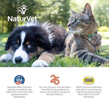 NaturVet All-in-One Dog Supplement - for Joint Support, Digestion, Skin, Coat Care – Dog Multivitamins with Minerals, Omega-3, 6, 9 – Wheat-Free Vitamins for Dogs – 13-Ounce Powder