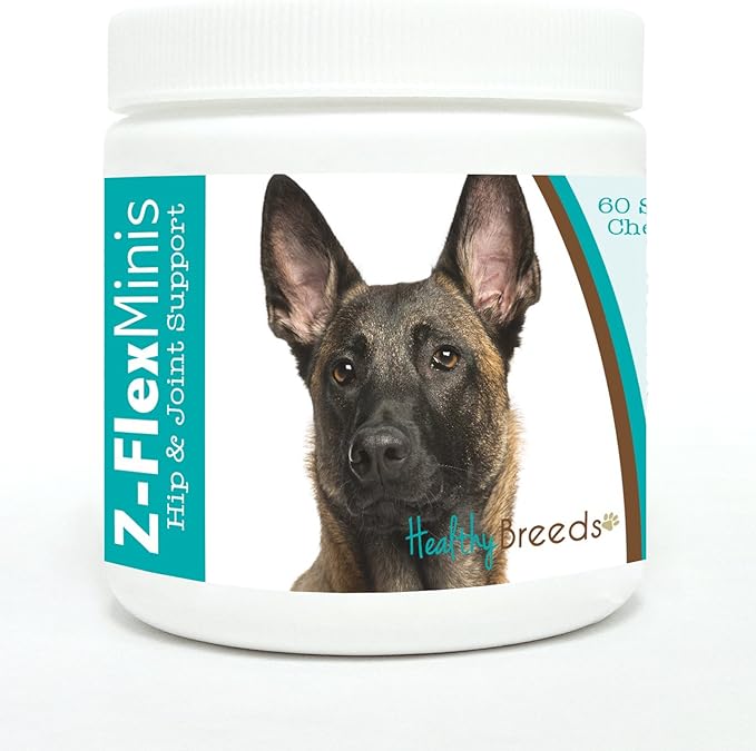 Healthy Breeds Belgian Malinois Z-Flex Minis Hip and Joint Support Soft Chews 60 Count