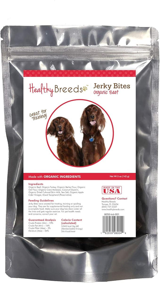 Healthy Breeds Irish Setter Jerky Bites Beef Recipe Dog Treats 5 oz