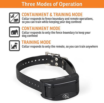 SportDOG Brand Contain + Train System - In-Ground Fence Kit with Remote Trainer & 2 E-Collars - Waterproof, Rechargeable - Tone, Vibrate, & Shock - Expandable to Multiple Dogs - 100 Acre Capability