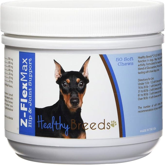 Healthy Breeds German Pinscher Z-Flex Max Hip and Joint Soft Chews 50 Count