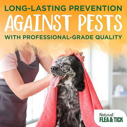TropiClean Maximum Strength Natural Flea and Tick Dog Shampoo | Natural Flea and Tick Prevention for Dogs | Made in the USA | 1 gallon