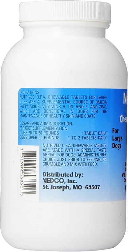 Vedco 60 Count Nutrived O.F.A. Chewable Tablets for Large Dogs