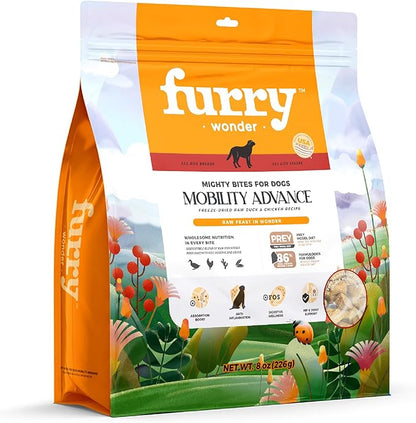 Freeze Dried Raw Dog Food Duck and Chicken Recipe 8 Ounce, UAS Made Grain Free High Protein Dog Food for Complete Meal or Food Topper, Freeze Dried Raw Diet for Mobility Advance