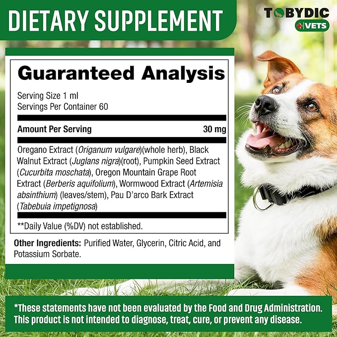 Cats & Dogs Natural Broad Spectrum Treatment & Liquid Herbal Medicine - Medication Helps Remove Toxins - Supplement Drops Made in USA