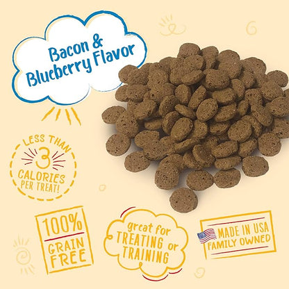 Charlee Bear Grain Free Crunch Dog Treats, Bacon & Blueberry Flavor, 8 oz