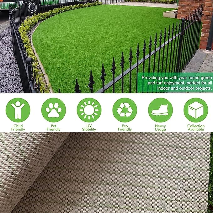 4FT x 6FT Dog Potty Training Grass Synthetic Artificial Grass Turf Fake Grass Area Rug Indoor Outdoor Carpet for Balcony TPR Backing Realistic Looking Garden Deck Dog Lawn