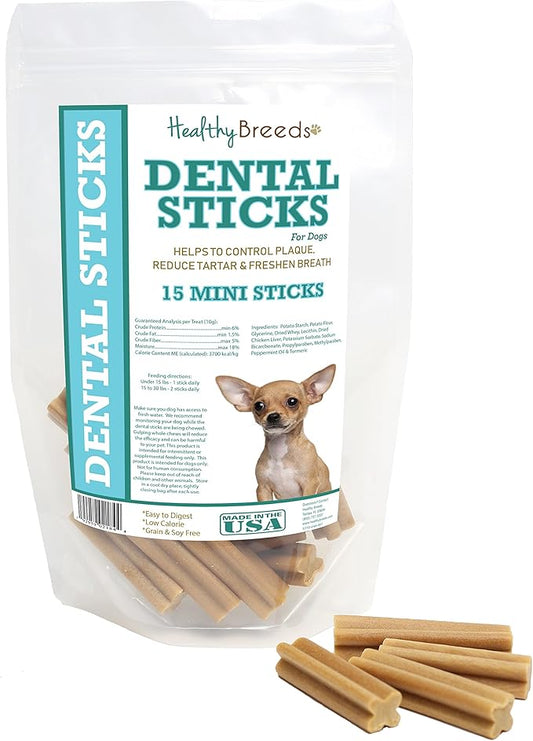 Healthy Breeds Chihuahua Dental Sticks Minis 15 Count